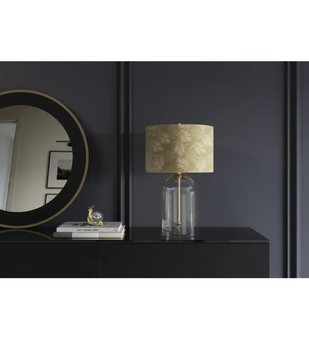 Lampa stołowa CLASSICO 47 cm szkło złoty