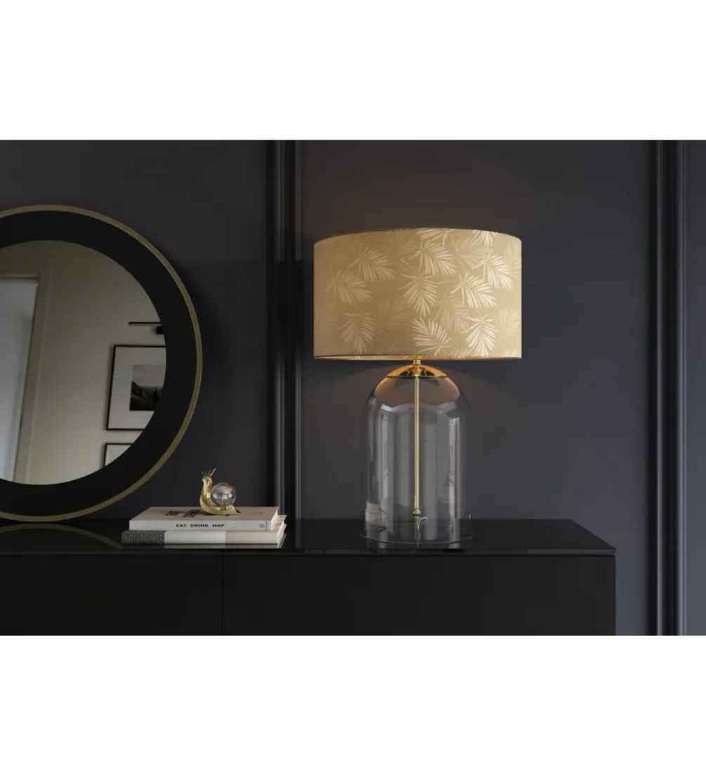 Lampa stołowa CLASSICO 55 cm szkło złoty