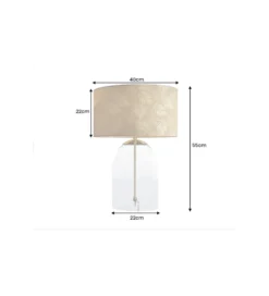 Lampa stołowa CLASSICO 55 cm szkło złoty