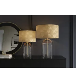 Lampa stołowa CLASSICO 55 cm szkło złoty