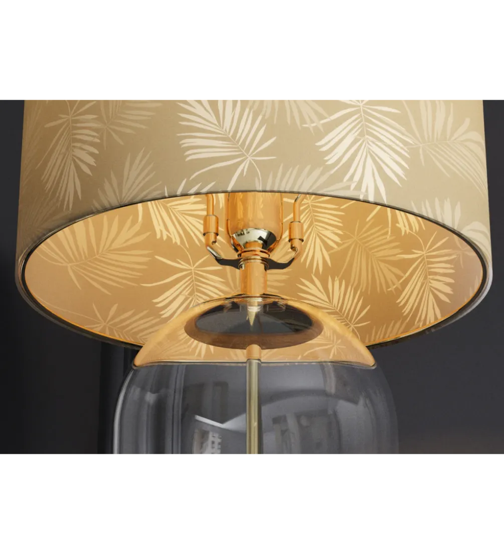 Lampa stołowa CLASSICO 55 cm szkło złoty