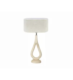 Lampa stołowa CRONOS 40 cm drewno mango