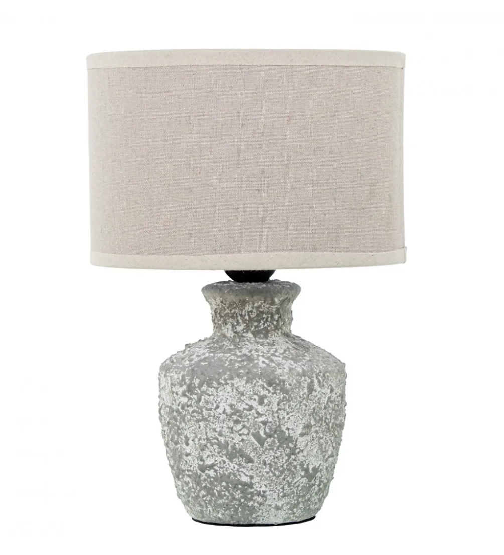 Lampa stołowa DADET 28 cm ceramika antyczna biała