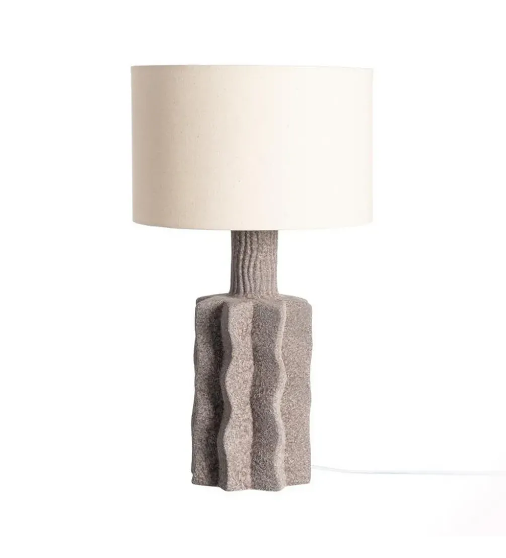Lampa stołowa DANIKO 56 cm szaro biała