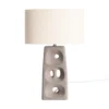 Lampa stołowa DANIKO 57 cm szaro biała
