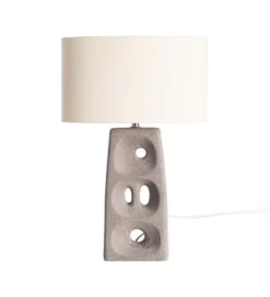 Lampa stołowa DANIKO 57 cm szaro biała