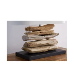 Lampa Stołowa  Driftwood Riverine Naturalna