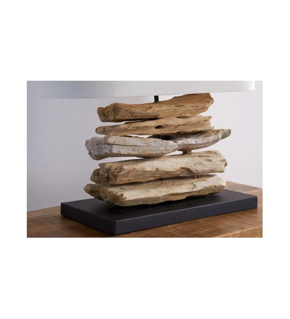 Lampa Stołowa Driftwood Riverine Naturalna