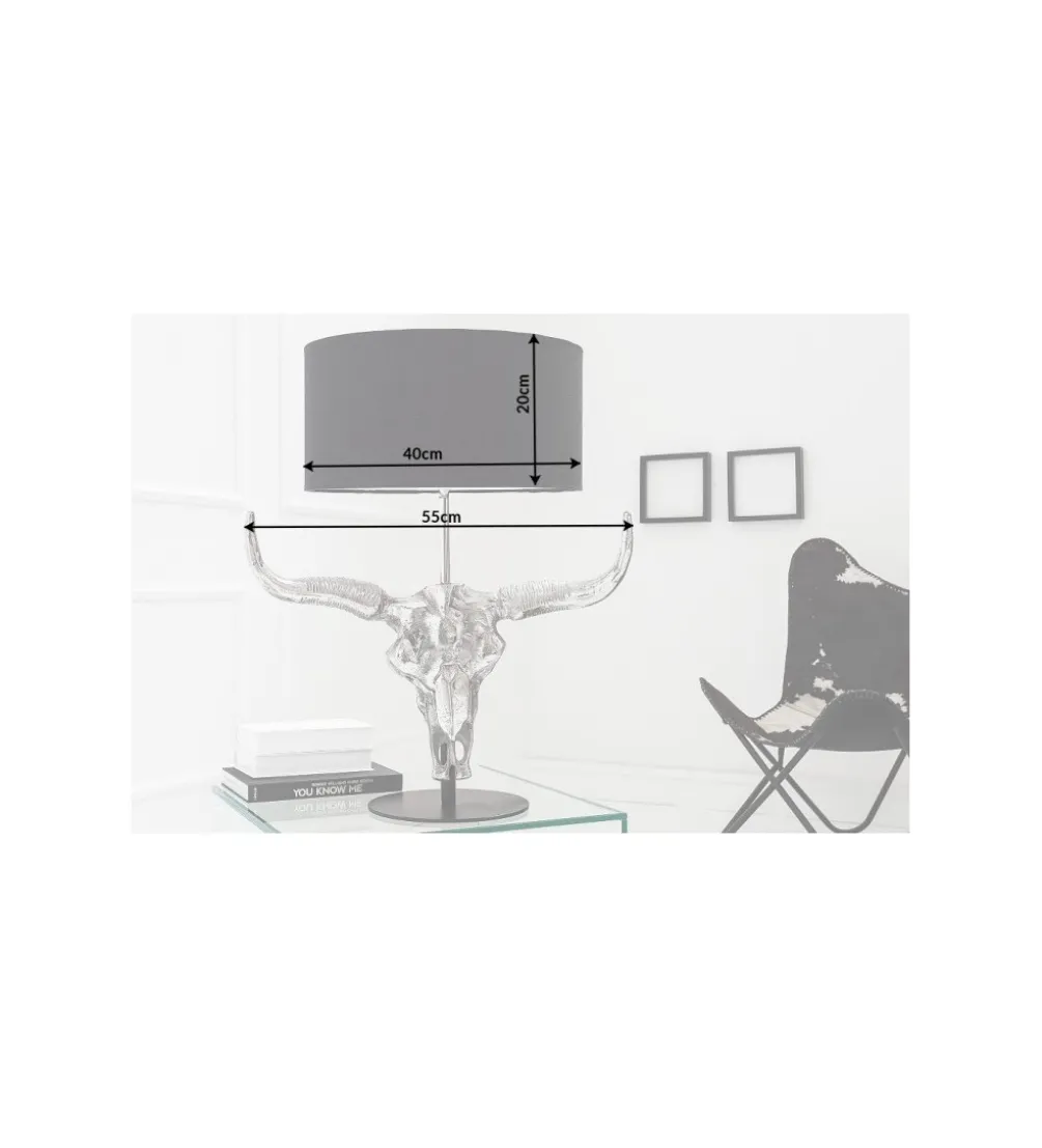 Lampa stołowa El Toro 68cm czarna