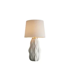 Lampa stołowa ELEGANCIA 65 cm ceramika biały