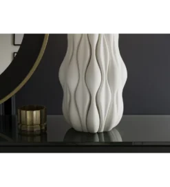 Lampa stołowa ELEGANCIA 65 cm ceramika biały