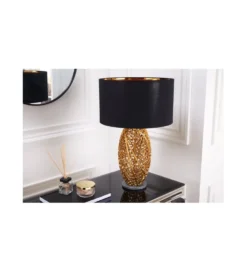 Lampa stołowa FLANK 40 cm czarno złota