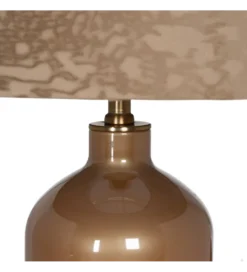 Lampa stołowa GETMARY 68 cm złoto beżowa