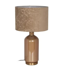 Lampa stołowa GETMARY 68 cm złoto beżowa