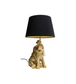 Lampa stołowa Happy Elefant 48 cm złoto czarna