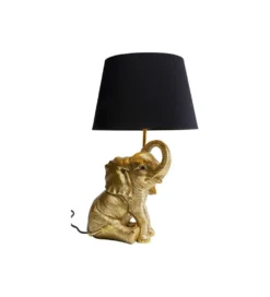 Lampa stołowa Happy Elefant 48 cm złoto czarna