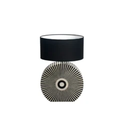 Lampa stołowa HARMONY NATURE 65 cm czarnobiała