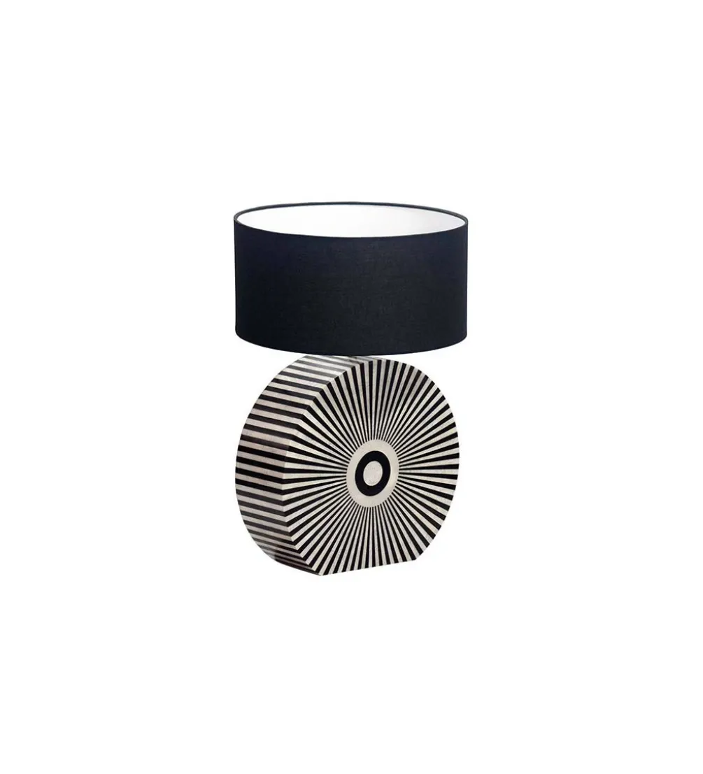 Lampa stołowa HARMONY NATURE 65 cm czarnobiała