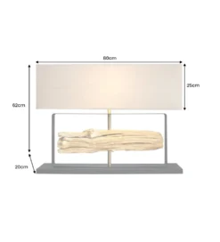Lampa stołowa HELA 60 cm beżowa