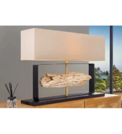 Lampa stołowa HELA 60 cm beżowa