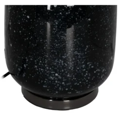 Lampa stołowa HEMLA 64 cm szklana czarno szara
