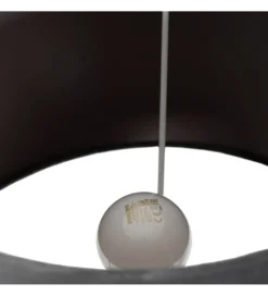 Lampa stołowa HEMLA 64 cm szklana czarno szara