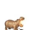 Lampa stołowa Hippo 25 cm antyczny miedź