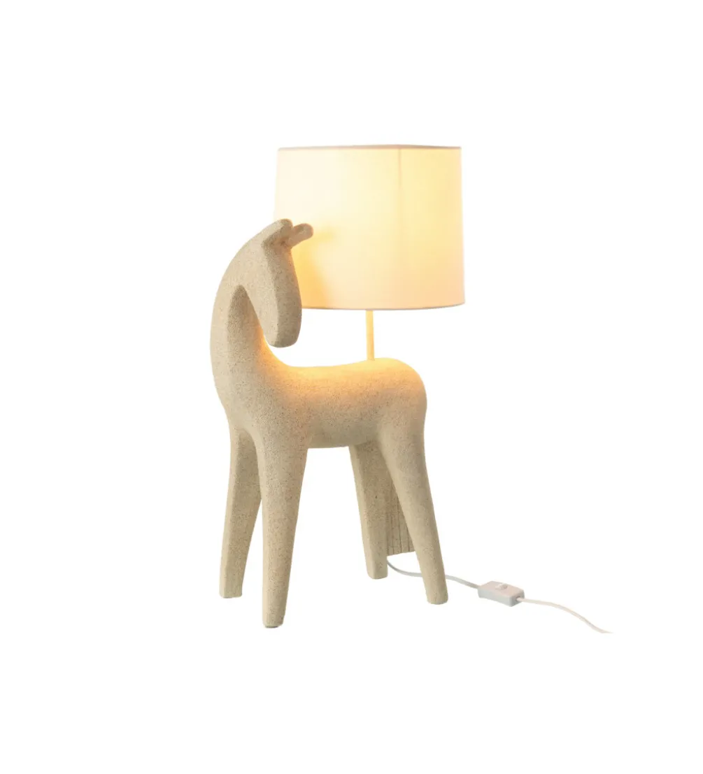 Lampa stołowa HORSE 56 cm beżowa