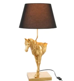 Lampa stołowa HORSE 70 cm złota