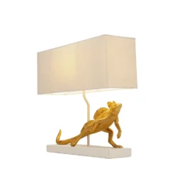 Lampa stołowa IGUANA 42 cm złota