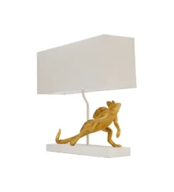 Lampa stołowa IGUANA 42 cm złota