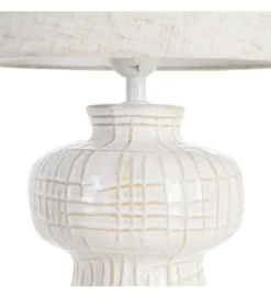Lampa stołowa ILUMINA 41 cm ceramika biała