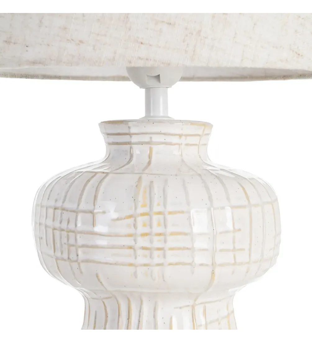Lampa stołowa ILUMINA 41 cm ceramika biała