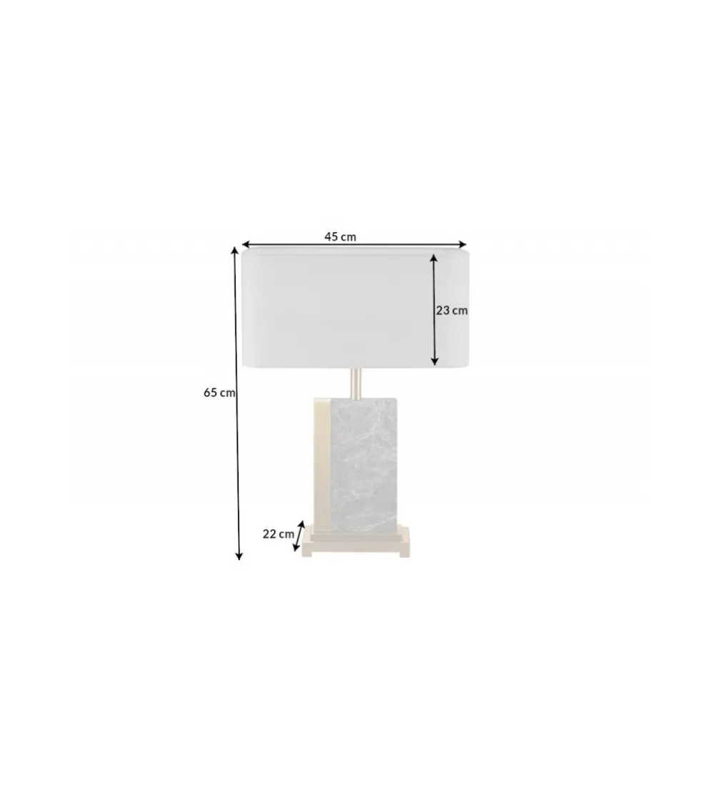 Lampa stołowa KARIN 45 cm szara