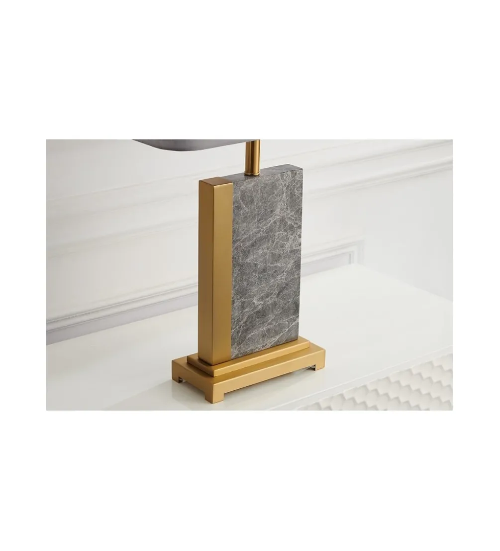 Lampa stołowa KARIN 45 cm szara