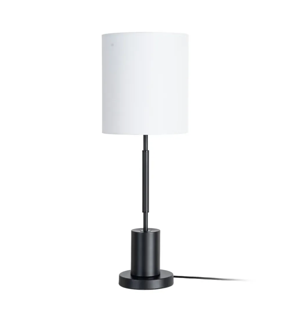 Lampa stołowa KESAMON 65 cm czarnobiała