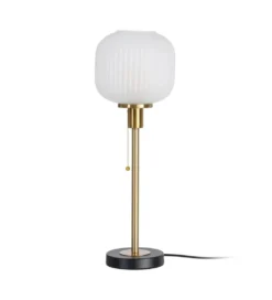 Lampa stołowa KESAMON 60 cm złotobiała