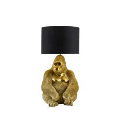 Lampa stołowa KING APE 54 cm czarna złota
