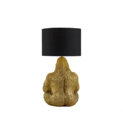 Lampa stołowa KING APE 54 cm czarna złota