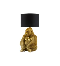 Lampa stołowa KING APE 54 cm czarna złota