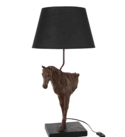 Lampa stołowa KOŃ 70 cm ciemnobrązowy