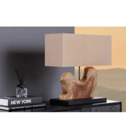 Lampa stołowa KORA 50 cm beżowa