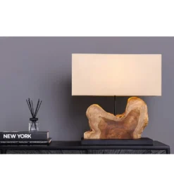 Lampa stołowa KORA 50 cm beżowa