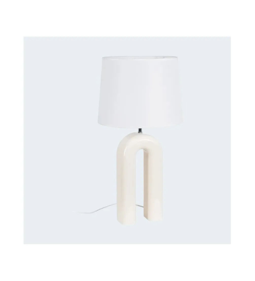 Lampa stołowa LACADO kremowa