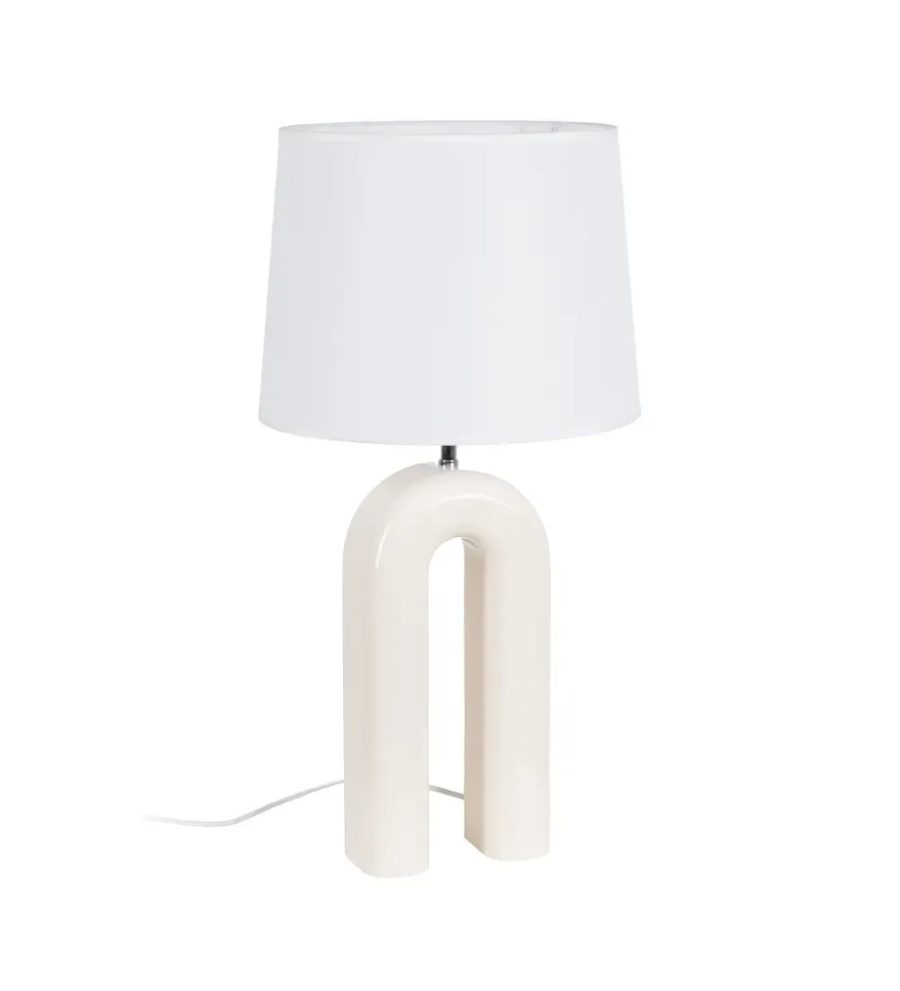 Lampa stołowa LACADO kremowa