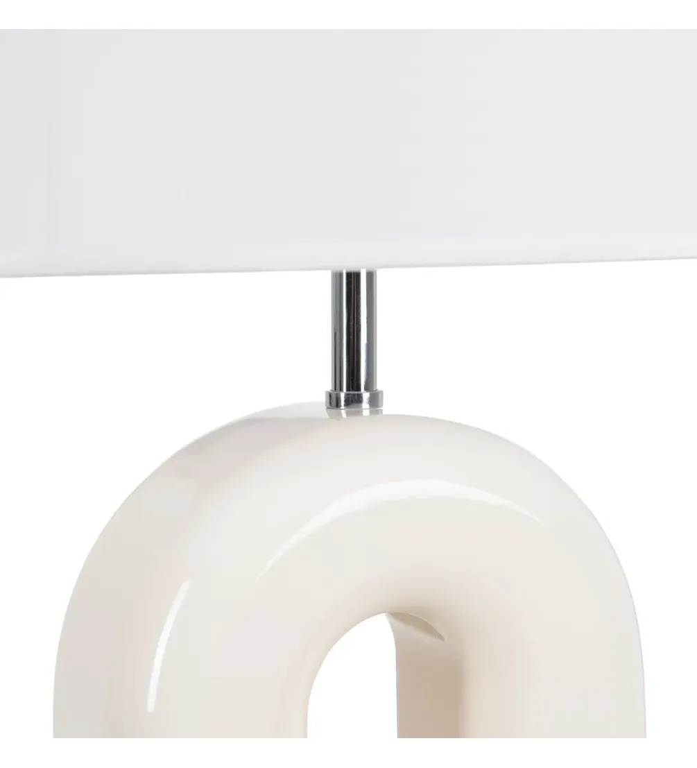 Lampa stołowa LACADO kremowa