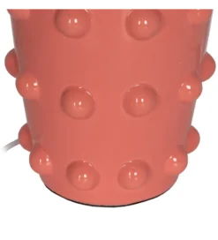 Lampa stołowa LATEBLE 60 cm ceramika różowa