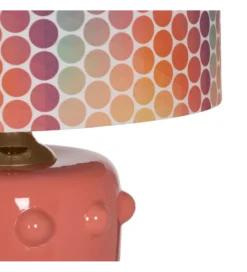 Lampa stołowa LATEBLE 60 cm ceramika różowa