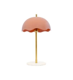 Lampa stołowa LIA 50 cm złota różowa