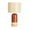 Lampa stołowa MENOSEA 51 cm terrakota kremowa